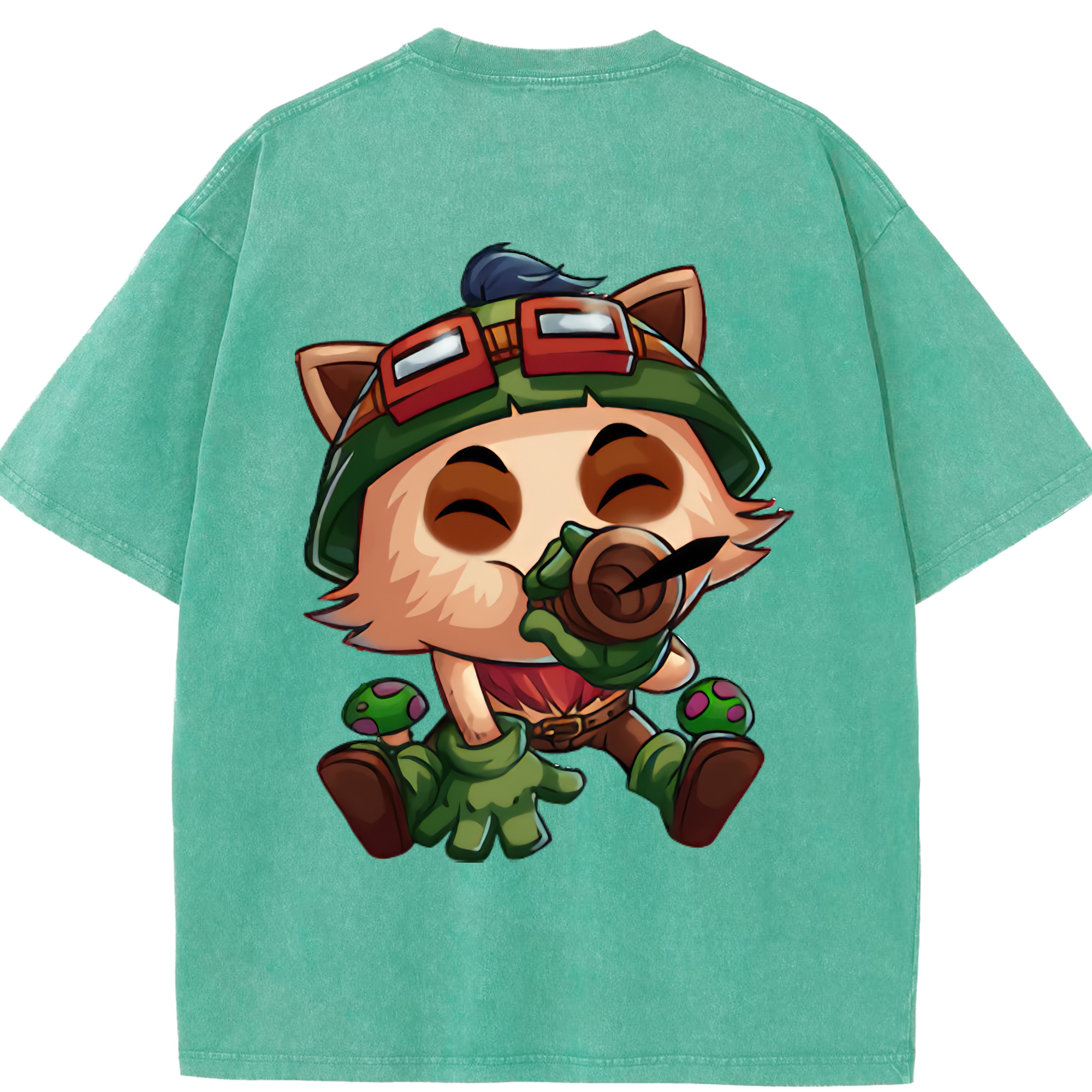 リーグ・オブ・レジェンド League of Legends LOL 綿100% ヴィンテージ風 半袖Tシャツ（背面プリント）